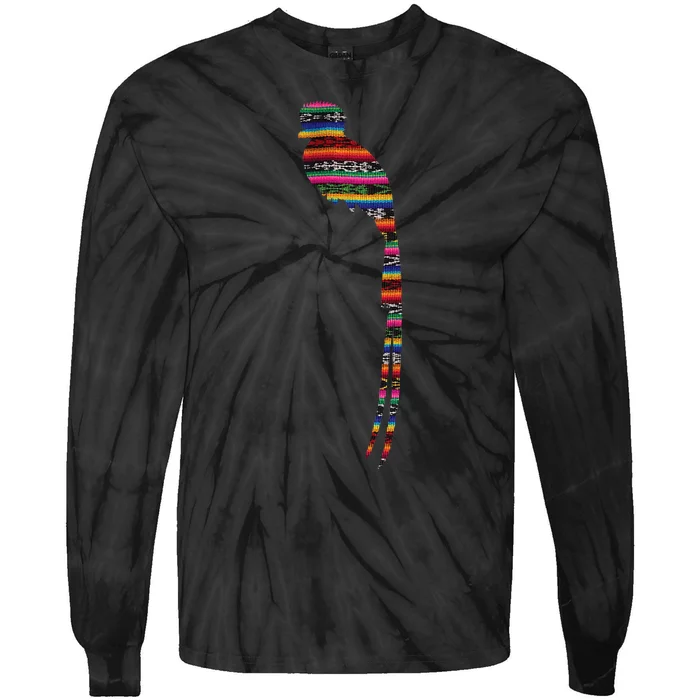 Quetzal Guatemala Chapin Antigua Tikal Tradicional Maya Tie-Dye Long Sleeve Shirt