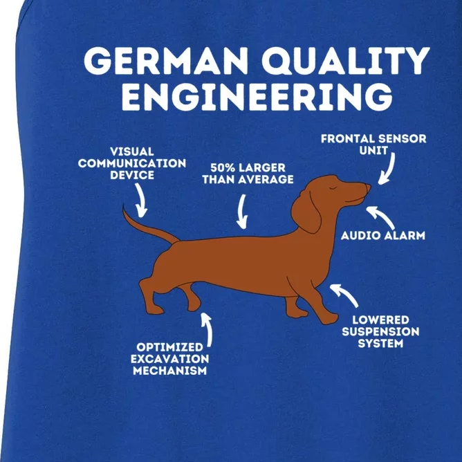 Quality Ger Engineering Gift Dachshund Lover Wiener Dog Funny Gift Women's Racerback Tank