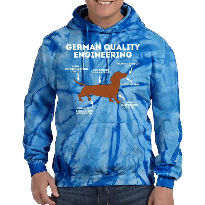 Quality Ger Engineering Gift Dachshund Lover Wiener Dog Funny Gift Tie Dye Hoodie