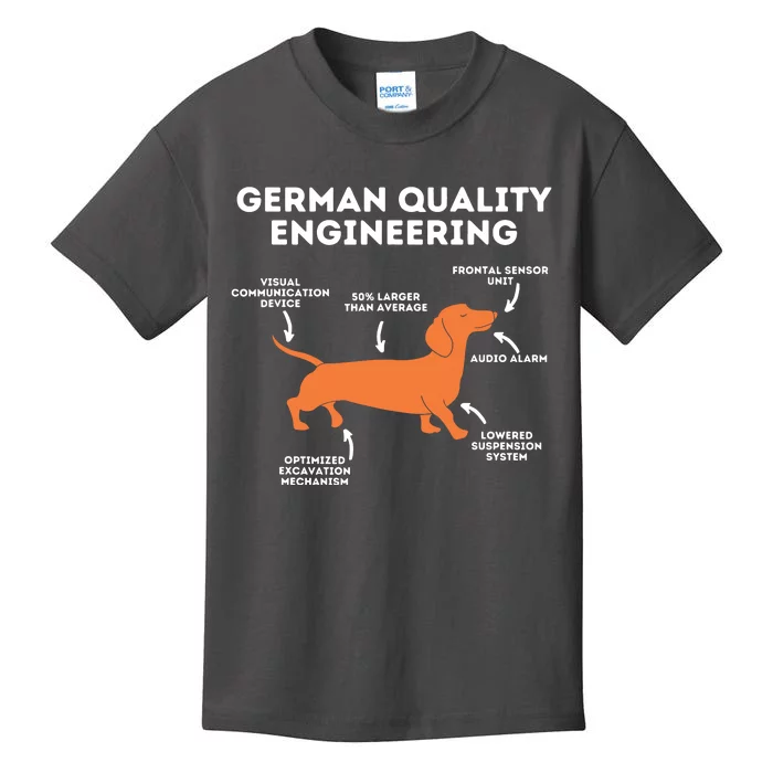 Quality German Engineering Dachshund Lover Wiener Dog Kids T-Shirt