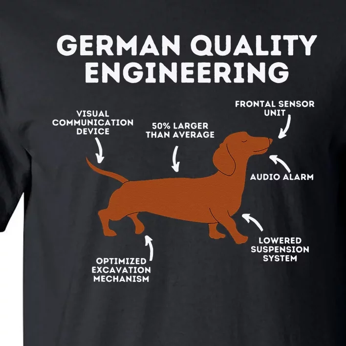 Quality German Engineering Dachshund Lover Tall T-Shirt