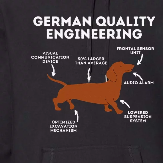 Quality German Engineering Dachshund Lover Premium Hoodie