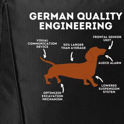 Quality German Engineering Dachshund Lover Wiener Dog City Backpack