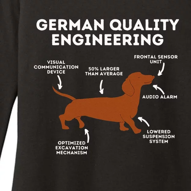 Quality German Engineering Dachshund Lover Wiener Dog Womens CVC Long Sleeve Shirt