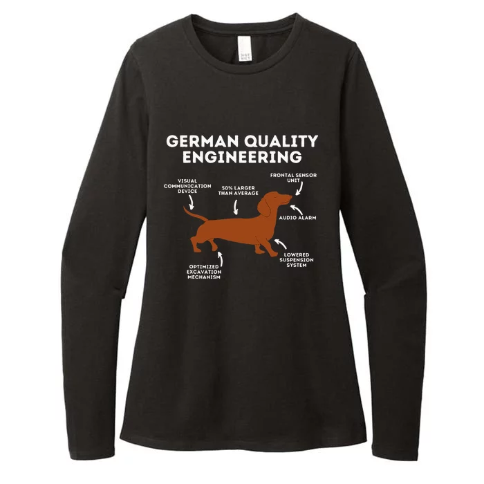 Quality German Engineering Dachshund Lover Wiener Dog Womens CVC Long Sleeve Shirt