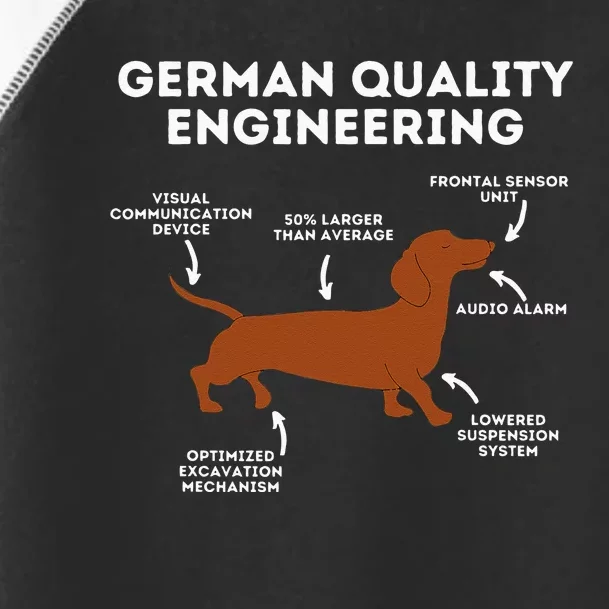 Quality German Engineering Dachshund Lover Wiener Dog Toddler Fine Jersey T-Shirt