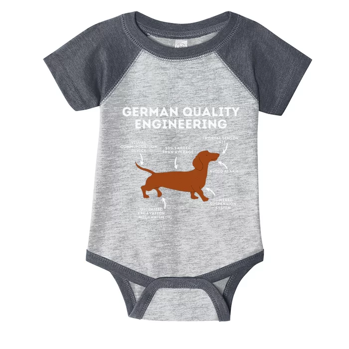 Quality German Engineering Dachshund Lover Wiener Dog Infant Baby Jersey Bodysuit