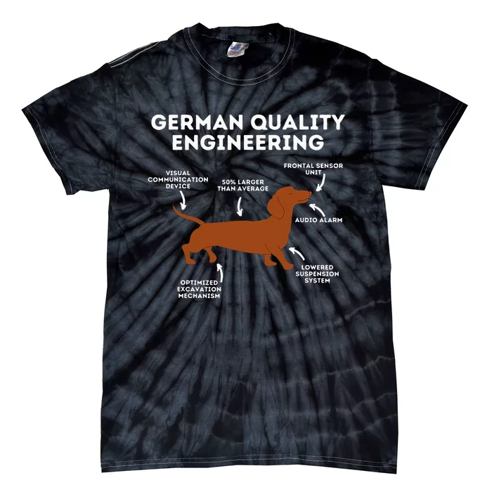 Quality German Engineering Dachshund Lover Wiener Dog Tie-Dye T-Shirt