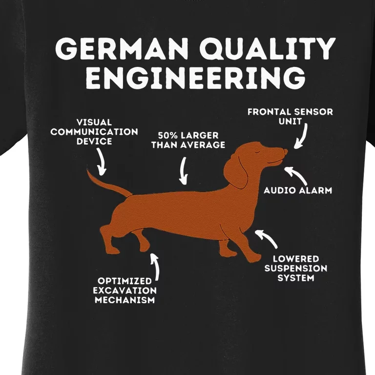 Quality German Engineering Dachshund Lover Wiener Dog Women's T-Shirt