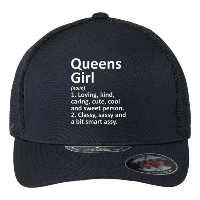 QUEENS GIRL NY NEW YORK Funny City Home Roots Gift Flexfit Unipanel Trucker Cap