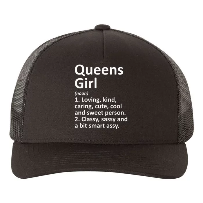 QUEENS GIRL NY NEW YORK Funny City Home Roots Gift Yupoong Adult 5-Panel Trucker Hat