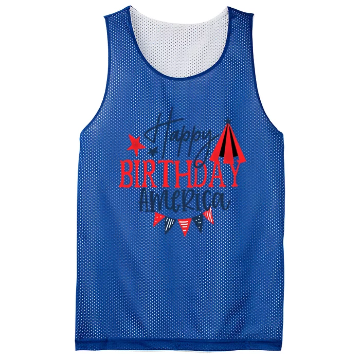 Quote Happy Birthday America Saying 4th Of Jzly Funny Gift Mesh Reversible Basketball Jersey Tank