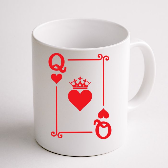 Queen Hearts Card Costume Playing Cards Queen Of Hearts Front & Back Coffee Mug