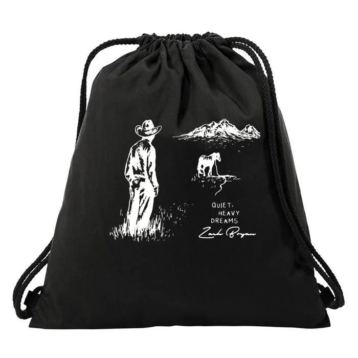 Quiet Heavy Dreams Country Music Drawstring Bag