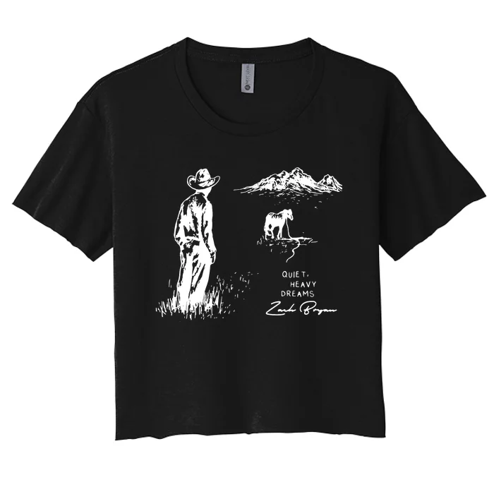 Quiet Heavy Dreams Country Music Women's Crop Top Tee