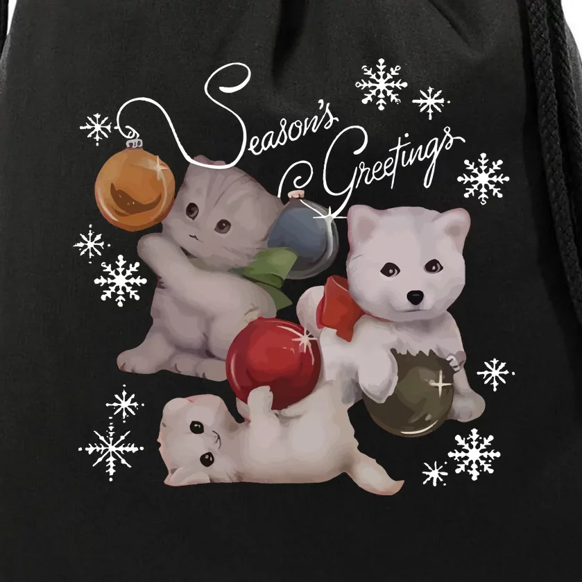 Qtcinderella Holiday Feat Swi.Ft Ders _ Coots Season Greeting Drawstring Bag