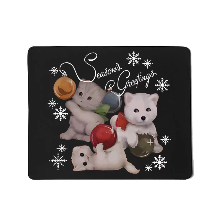 Qtcinderella Holiday Feat Swi.Ft Ders _ Coots Season Greeting Mousepad