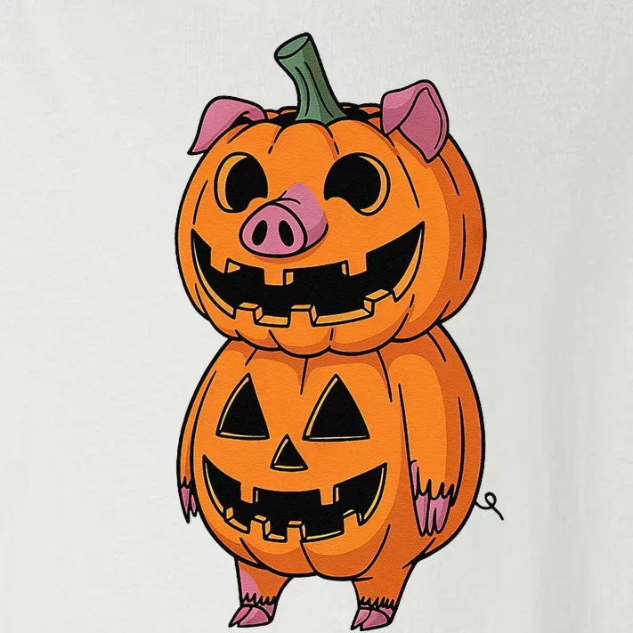 Quirky Halloween Pig Pumpkin Fusion Comic Toddler Long Sleeve Shirt