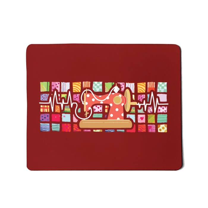 Quilter Heartbeat Sewing Quilting Stitching Sewist Sewer Mousepad