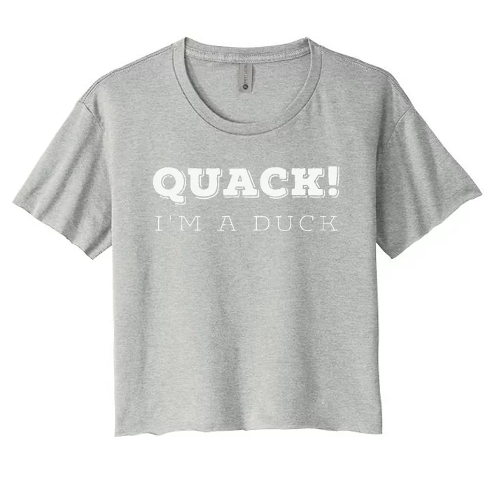 Quack! I'm A Duck Funny Easter Costume Women's Crop Top Tee