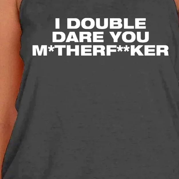 Quise I Double Dare You Motherfucker Women's Knotted Racerback Tank