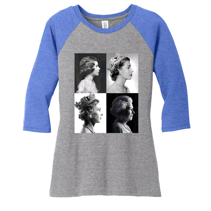 Queen II Elizabeth Of England 1920 2022 Women's Tri-Blend 3/4-Sleeve Raglan Shirt