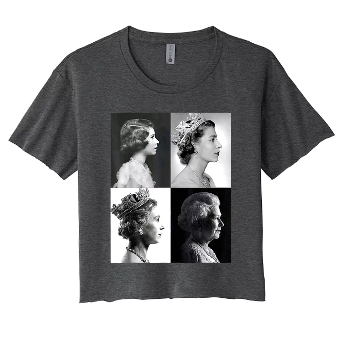 Queen II Elizabeth Of England 1920 2022 Women's Crop Top Tee