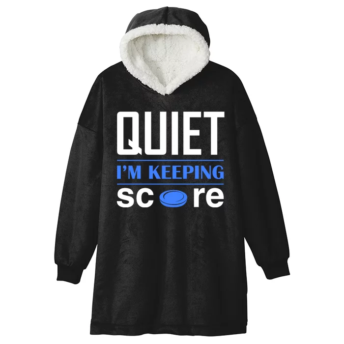 Quiet Im Keeping Score Hooded Wearable Blanket