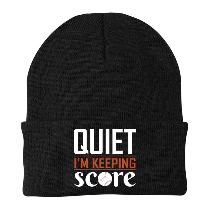 Quiet Im Keeping Score Knit Cap Winter Beanie