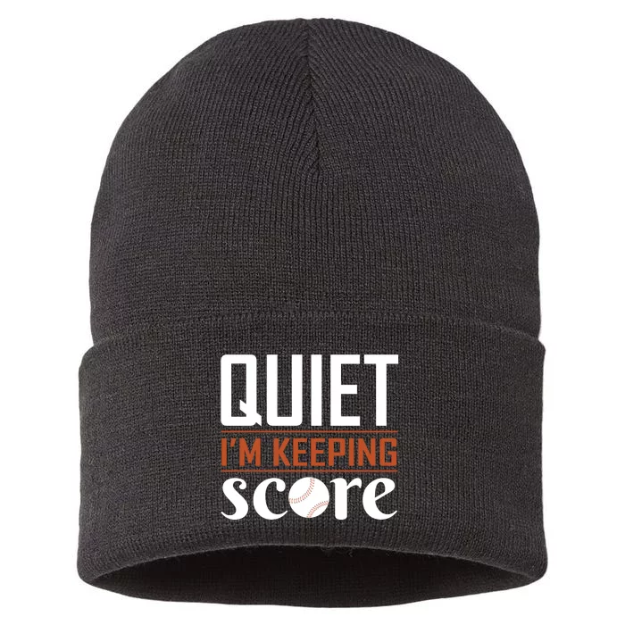 Quiet Im Keeping Score Sustainable Knit Beanie