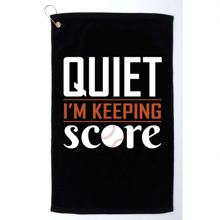 Quiet Im Keeping Score Platinum Collection Golf Towel