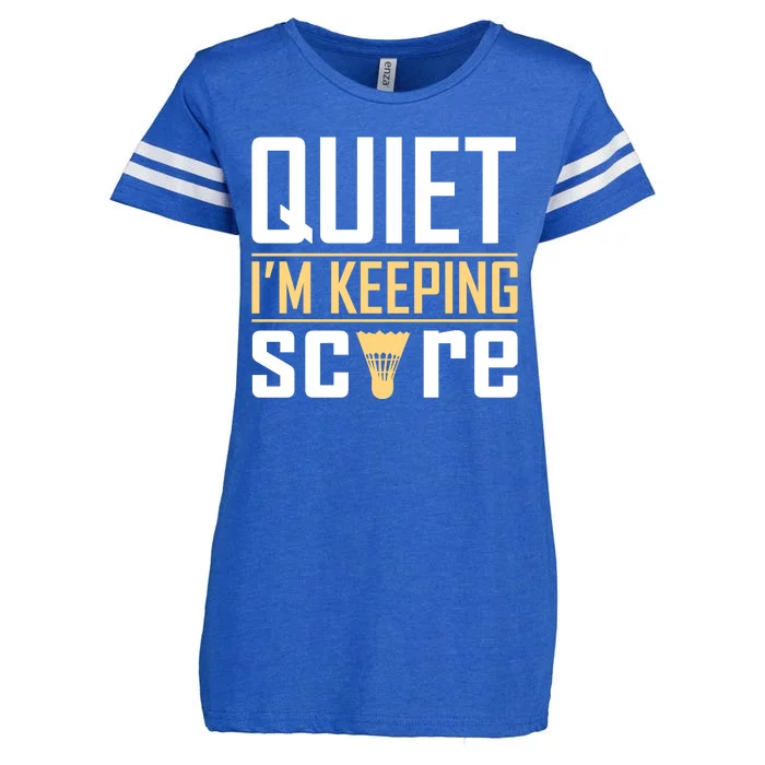 Quiet I'm Keeping Score Enza Ladies Jersey Football T-Shirt