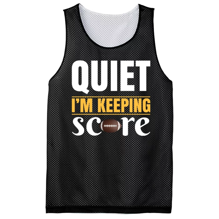 Quiet I'm Keeping Score Mesh Reversible Basketball Jersey Tank