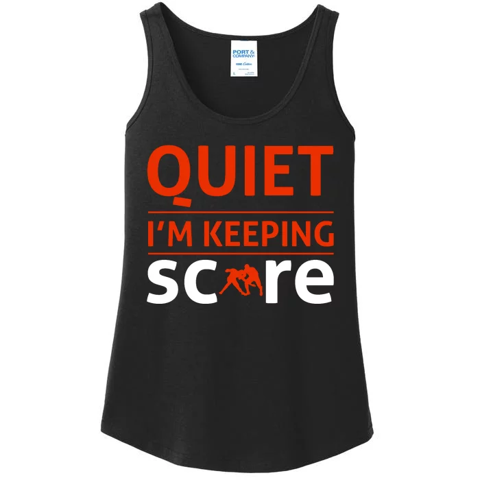 Quiet I'm Keeping Score Ladies Essential Tank