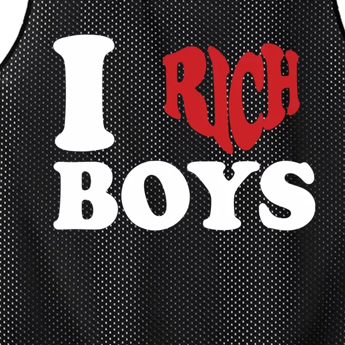 Qierraa I Love Rich Boy Mesh Reversible Basketball Jersey Tank