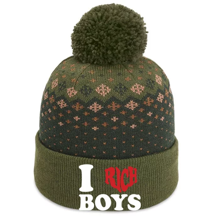 Qierraa I Love Rich Boy The Baniff Cuffed Pom Beanie