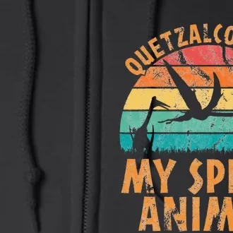 Quetzalcoatlus Is My Spirit Animal Dinosaur Lovers Full Zip Hoodie