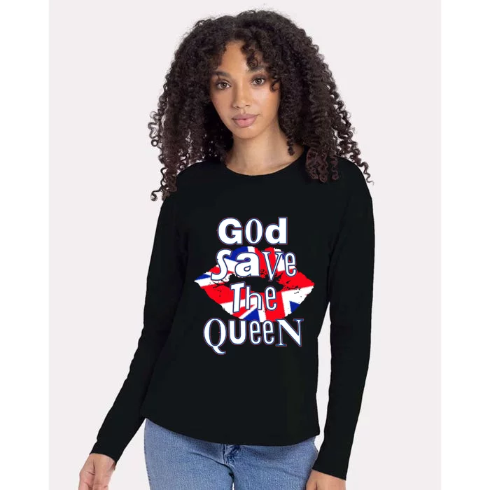 Queens Jubilee 2022 God Save The Queen Gift Womens Cotton Relaxed Long Sleeve T-Shirt