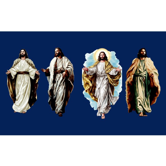 Quad Jesus Art Bumper Sticker