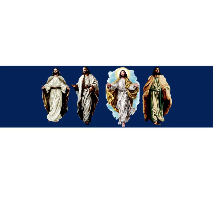 Quad Jesus Art Bumper Sticker