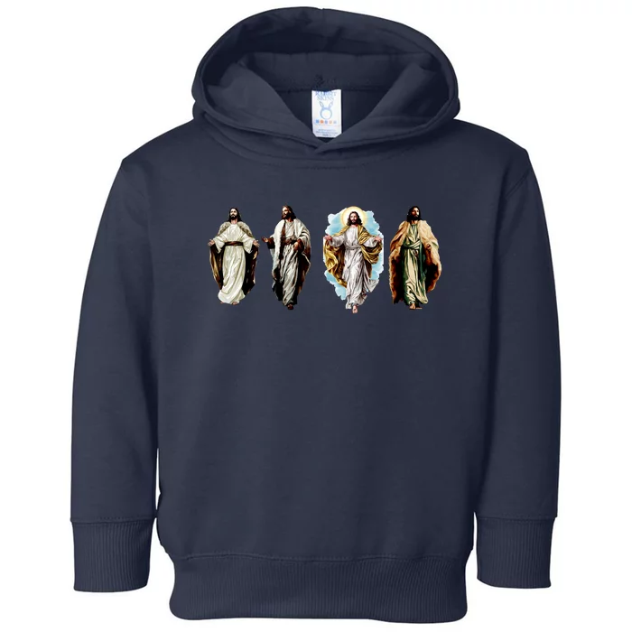 Quad Jesus Art Toddler Hoodie