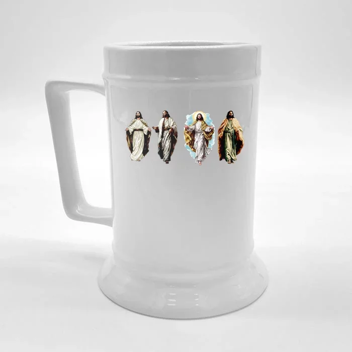 Quad Jesus Art Front & Back Beer Stein