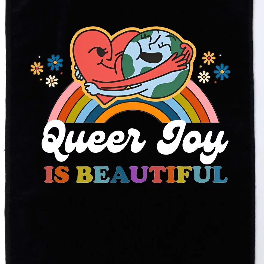 Queer Joy Is Beautiful Rainbow Pride Month Lesbian Bisexual Gay Platinum Collection Golf Towel