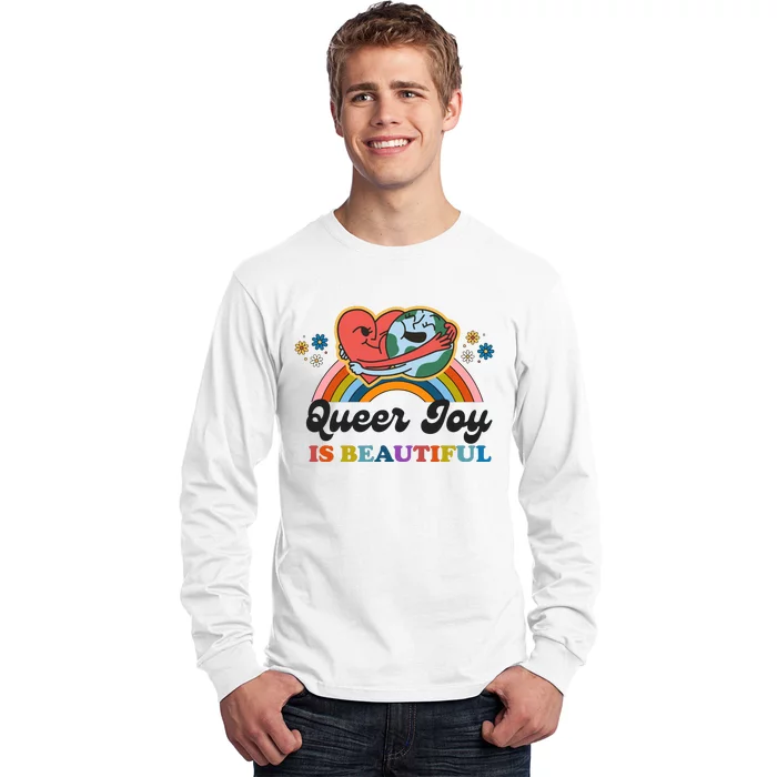 Queer Joy Is Beautiful Rainbow Pride Month Lesbian Long Sleeve Shirt