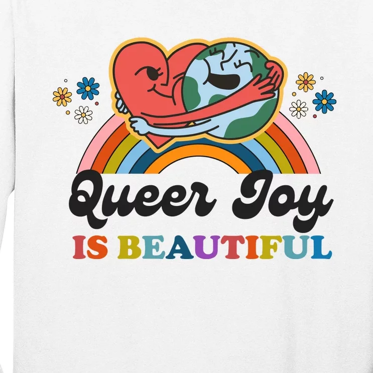 Queer Joy Is Beautiful Rainbow Pride Month Lesbian Long Sleeve Shirt