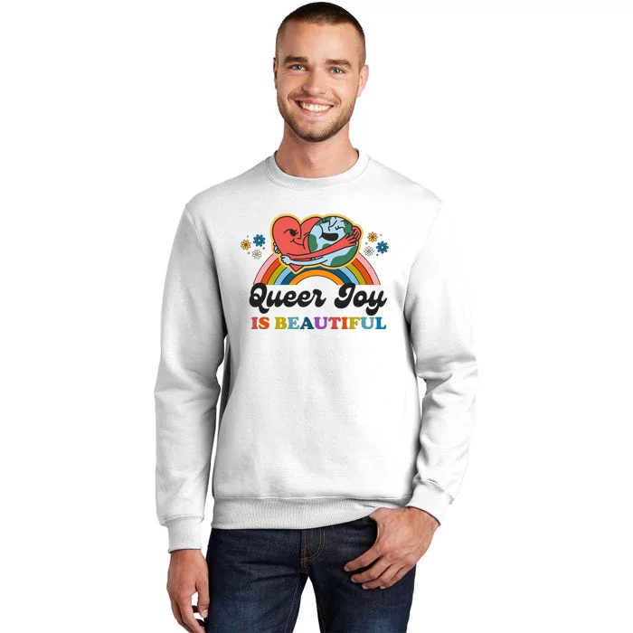 Queer Joy Is Beautiful Rainbow Pride Month Lesbian Sweatshirt