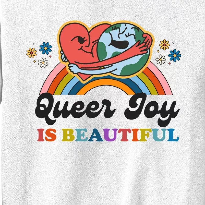 Queer Joy Is Beautiful Rainbow Pride Month Lesbian Sweatshirt