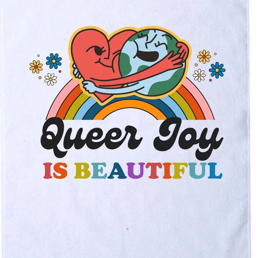 Queer Joy Is Beautiful Rainbow Pride Month Lesbian Platinum Collection Golf Towel