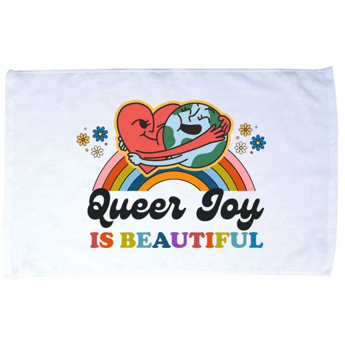 Queer Joy Is Beautiful Rainbow Pride Month Lesbian Microfiber Hand Towel