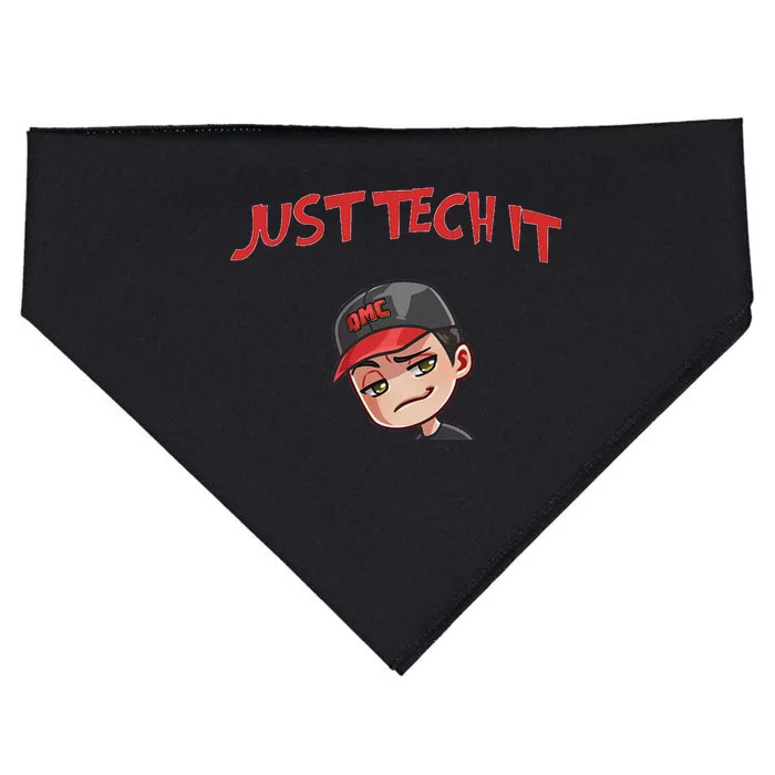 Quinmcgaming Just Tech It Fighting Game Community USA-Made Doggie Bandana